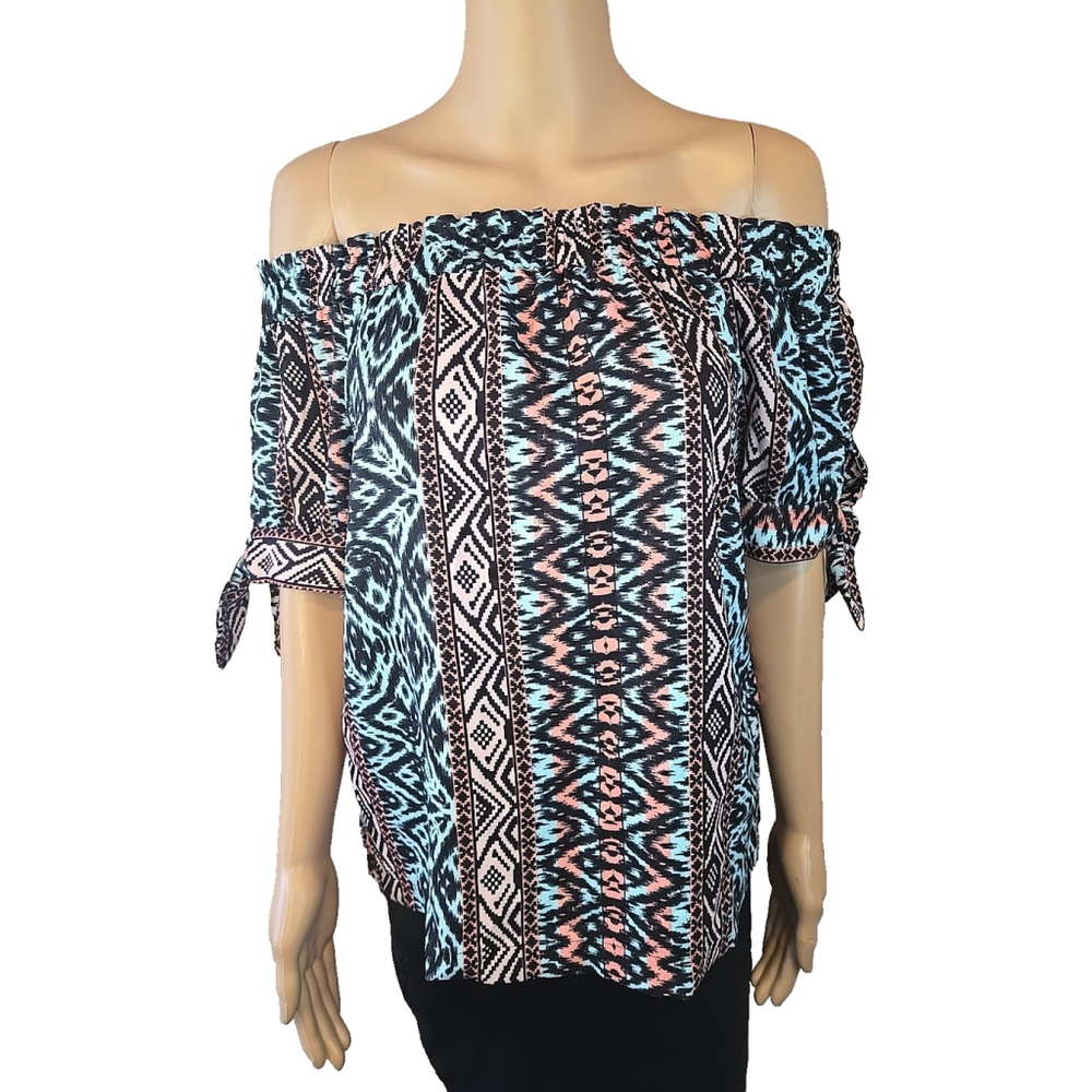 Ariat Women's Bandana Stripe Off Roading Off the Shoulder Top Size XS NWT